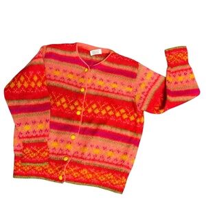 United Colors of Benetton Colorful Mohair cardigan vintage